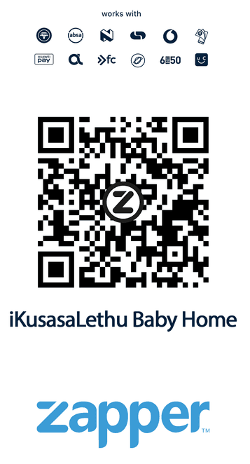 Zapper code, scan to donate to iKusasaLethu Baby Home